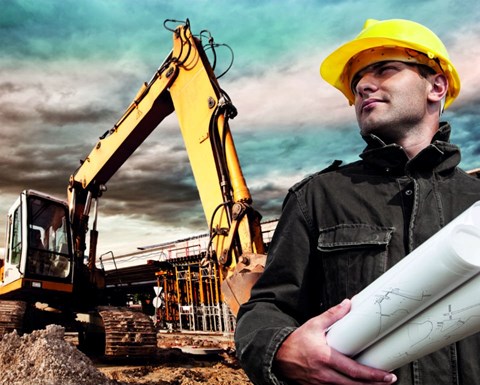 Man on construction site