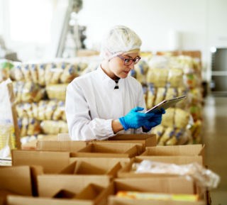 Food inspection by a woman