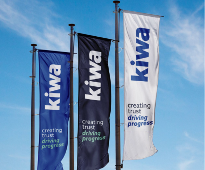 Flag with Kiwa logo