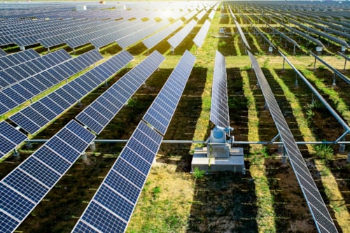 solar panel field