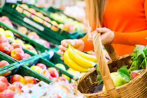 Woman buying food