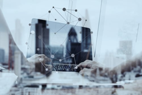 Laptop met grafisch netwerk