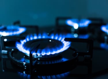 Gasfornuis dat aan staat